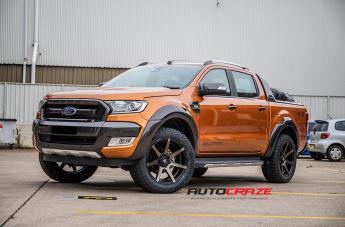 FORD RANGER AVALANCHE MACHINED FACE MATTE BLACK DARK TINT